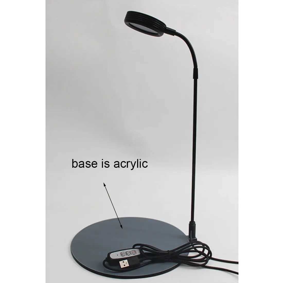 Black Dimmable 5W LED Aquarium Light with Timer and USB Plug 3000K warm white 6000K cold white Plant Grow Lamp with baseXJ250526