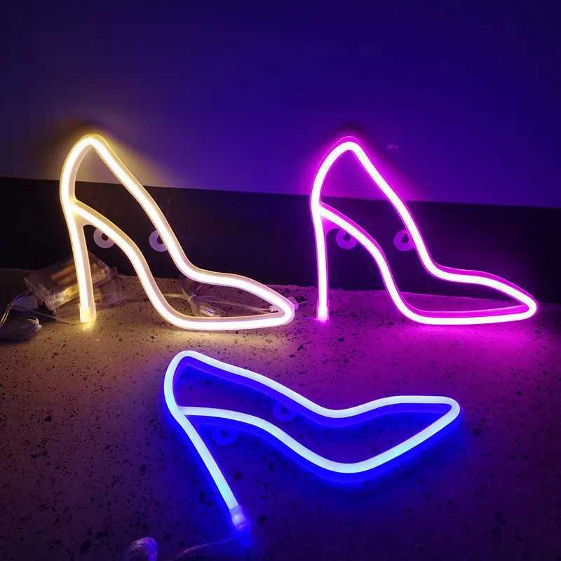 High heels LED Neon Sign USB/Battery Powered LED Light for Bedroom Room Decoration Gift Night Light Decoration Party Holiday W250526