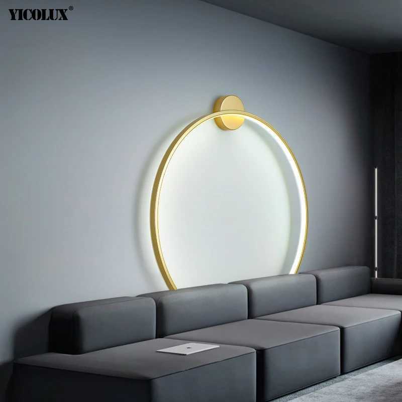 Simple Circle Background Decoration Lamps New Modern LED Wall Lights Living Room Bedroom Bedside Aisle Corridor Indoor LightingXJ250526