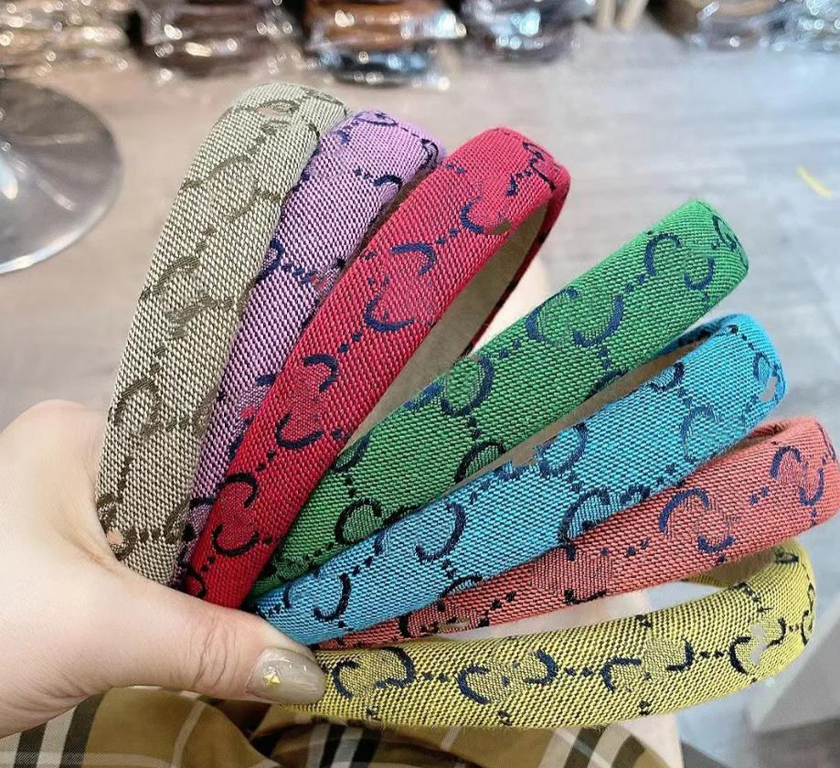 20style Women Classic Vintage Brand Letter Designer Headband Letter Headbands for Women HairBands Fashion Hair Accessories