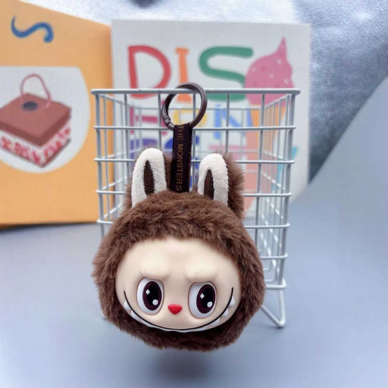 New Anime Labubu Sitting 2nd Generation Little Head Model Toy Cute Monster Replica Keychain Toy Birthday Gifts XJ250524