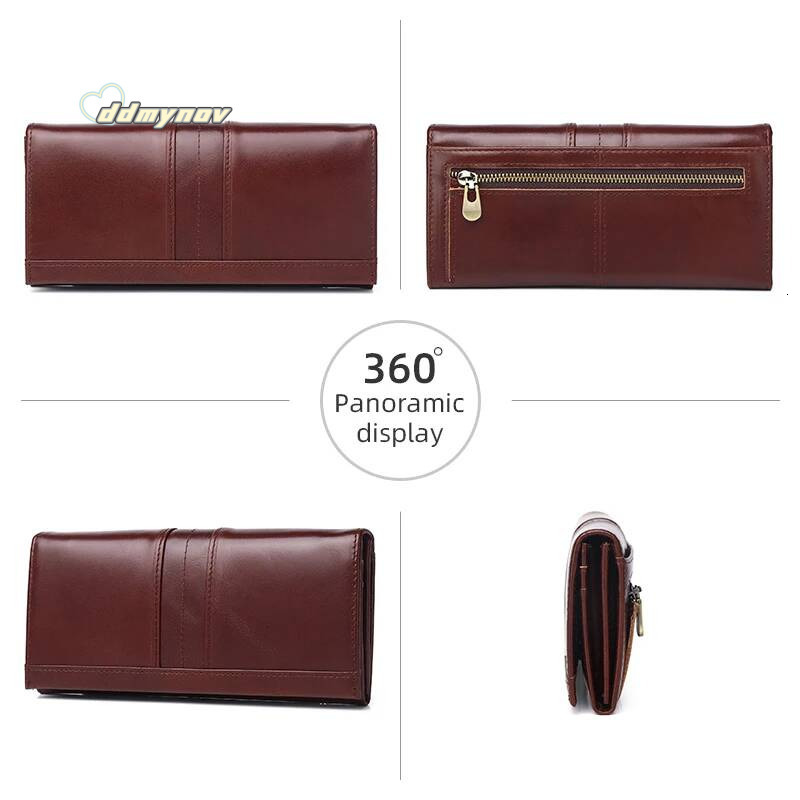Women Leather Wallet Long Multifunction Business Card Holder Brand Fashion Female Purse ddmynov