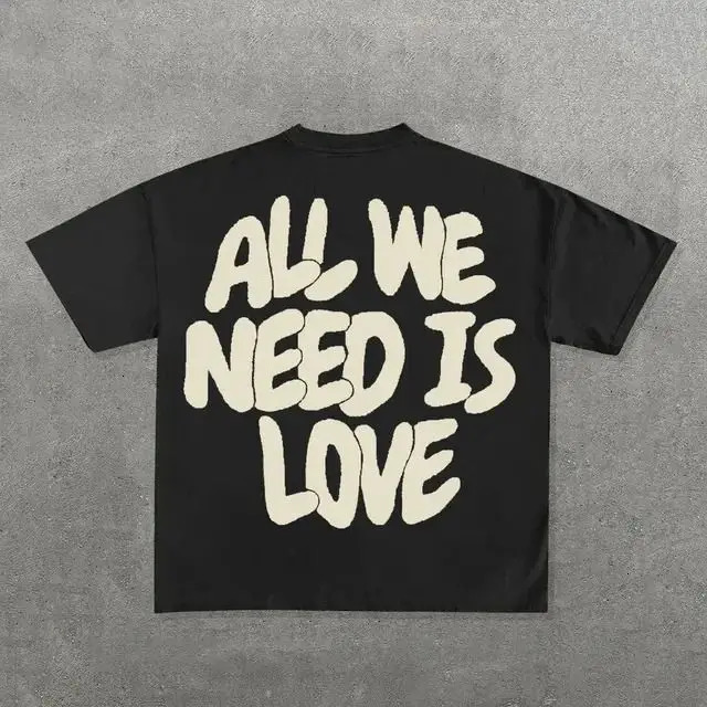 Street Y2kTshirt Mens Harajuku hiphop graphic printing oversized cotton crew neck Tshirt Gothic pure highquality top 250526