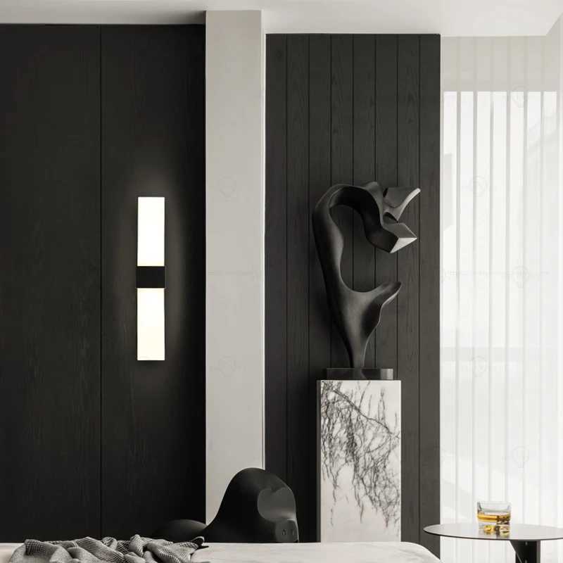 Minimalist Modern Living Room Background Wall Light Nordic Staircase Hallway Bedroom Headboard Circular Glass Mirror Front LightXJ250526