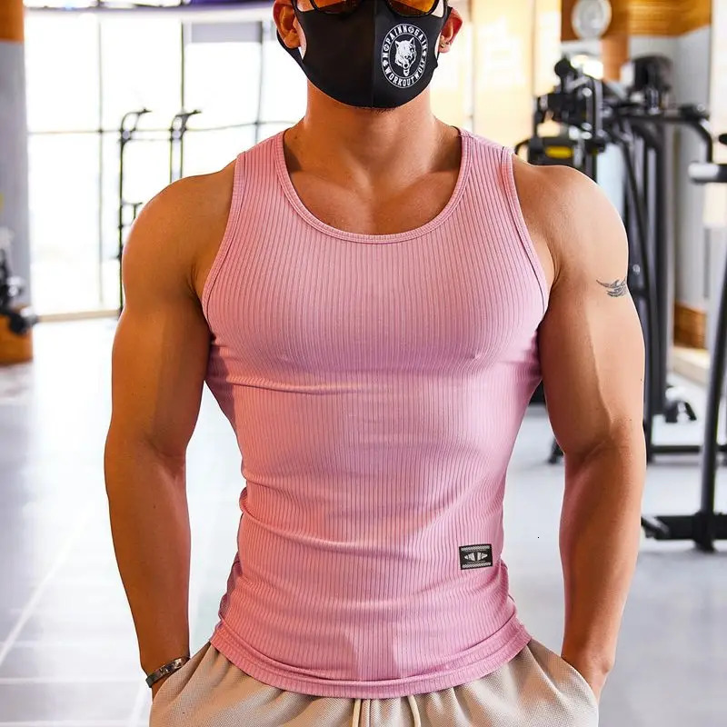 Mens Stretch QuickDry Sleeveless Compression Tank Top for Yoga Fitness Running Basketball Gymand Jogging Vest Shirts 250526