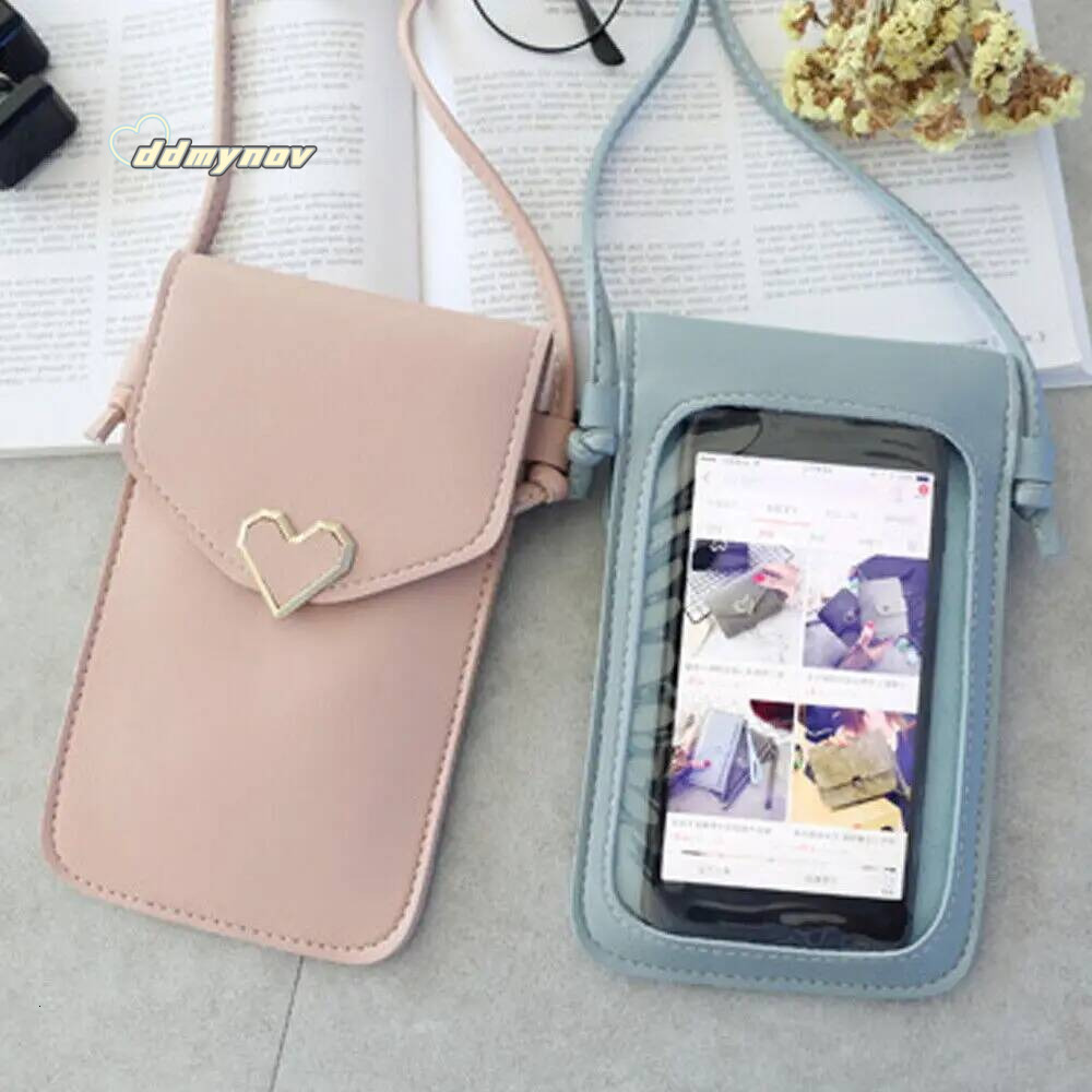 Ladies Touch Screen Cell Phone Purse Smartphone Pu Leather Shoulder Strap Handbag Women Bag Fashion Mobile Wallet 2024 ddmynov
