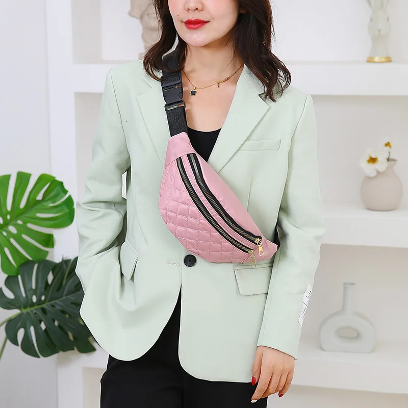 Waist Bag Women Men Waterproof Pocket Fashion Casual Chest Handbag Unisex Sports Travel Purse Plaid Waist Pack Belly Bags Case 250526