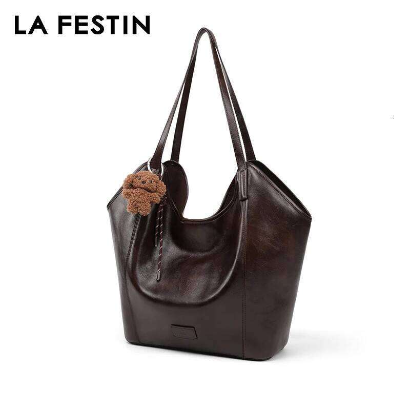 LA FESTIN Original Tote for Women Shoulder Leather Trend Handbags Large Capacity Fashion Designer Lady Bag