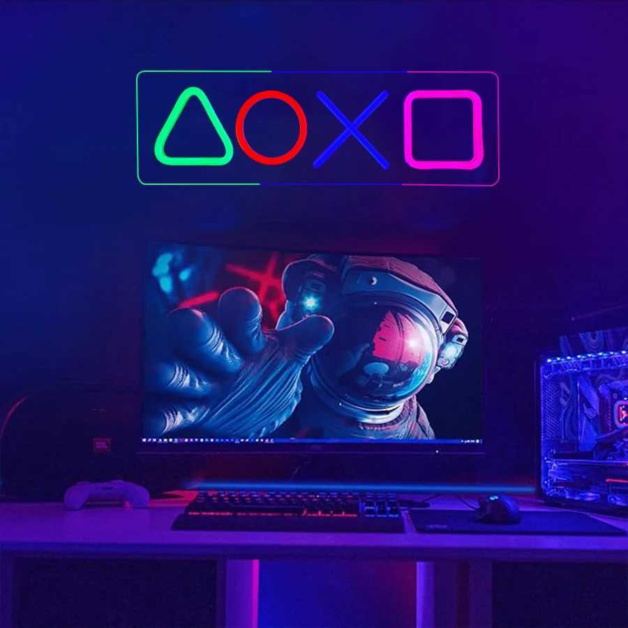 Game Symbol Neon Sign LED Color Symbol Icon Used for Game Studio Business Bedroom Club Bar Man Cave Art Decor. W250526