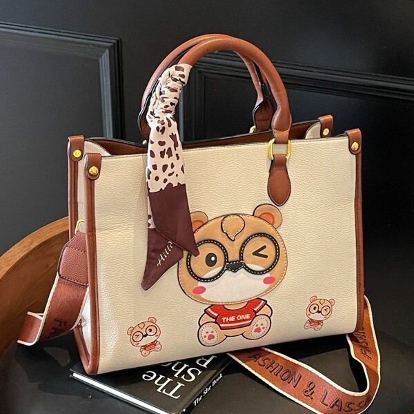 2025 Summer New Color-Block Large Capacity Tote Fashionable Women's Shoulder Crossbody Bag