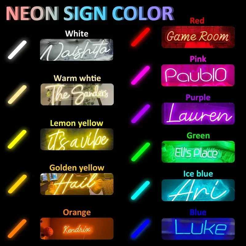 Custom LED Neon Sign USB Powered Personalized Name Sign Wall Decor for Wedding Birthday for Parties Halloween Christmas Gifts W250526
