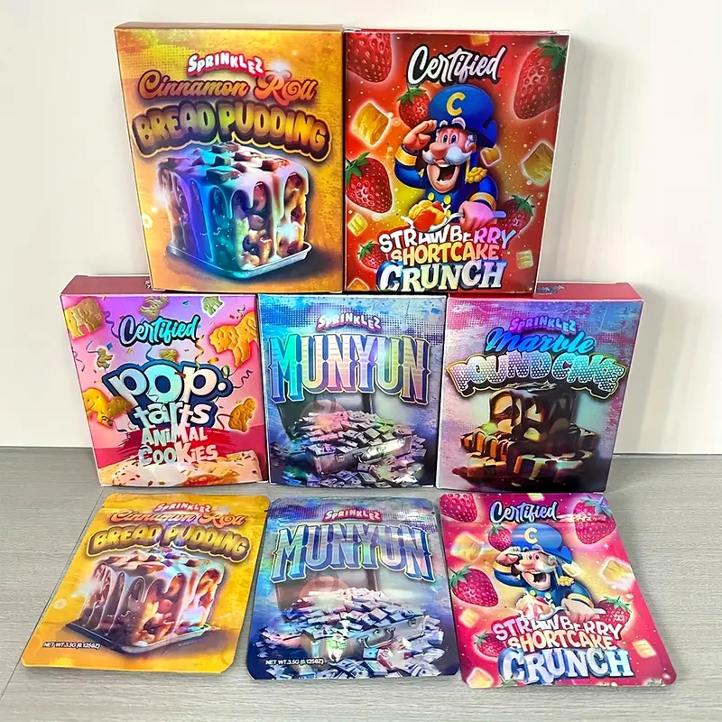 Empty Mylar Bag In Box 3.5g Reusable Zipper Lock Plastic Pouch Storage Case Container 3.5Gram