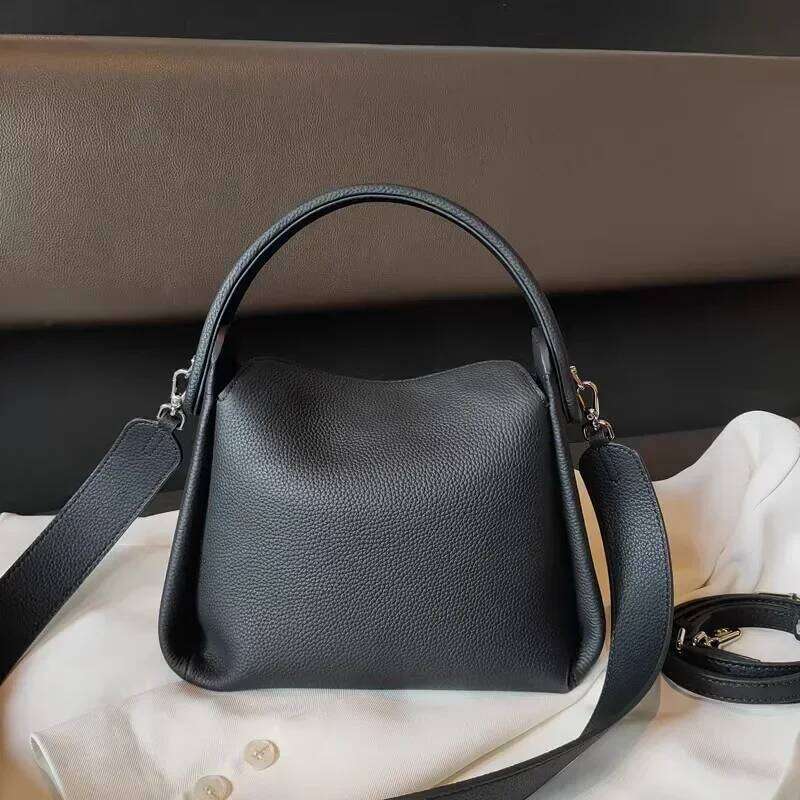 Soft leather shoulder crossbody handbag Genuine cigarette box design women's desiger bag large capacity unique