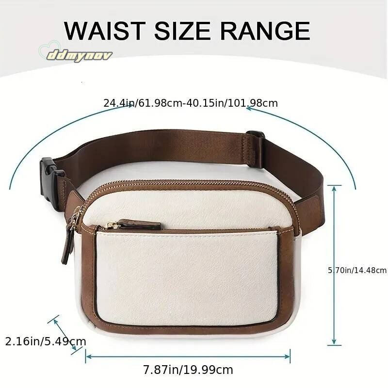 Belt Bags For Crossbody Waist Bag Adjustable Strap Vegan PU Leather Women Messenger Handbag ddmynov