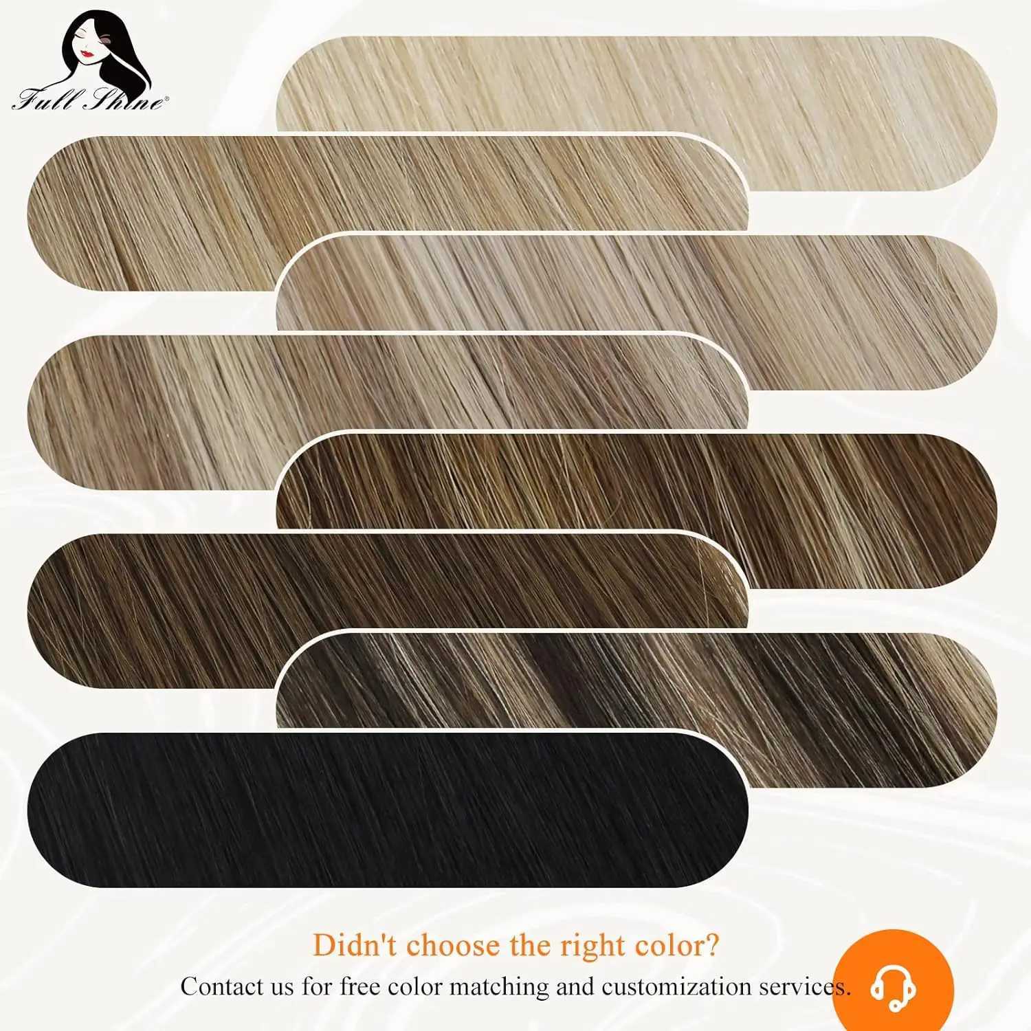 Full Shine Tape In Human Hair Extensions Omber Color Blonde Skin Weft Natural Real Remy Human Hair Skin Weft Adhesive For Salon S25526