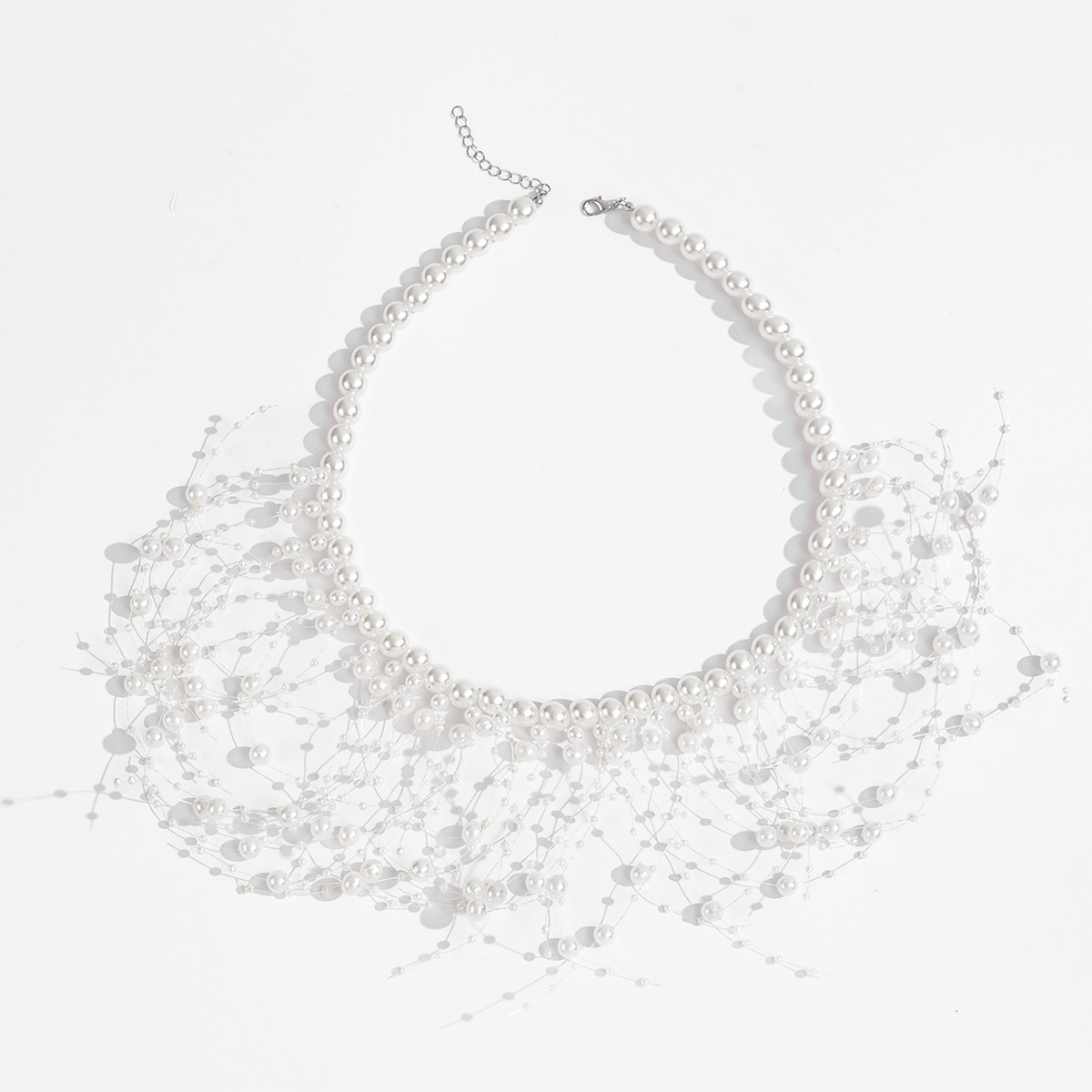 European and American Luxury Inspired Vintage Pearl Long Tassel Studs with a Celestial Style Fashion Necklace