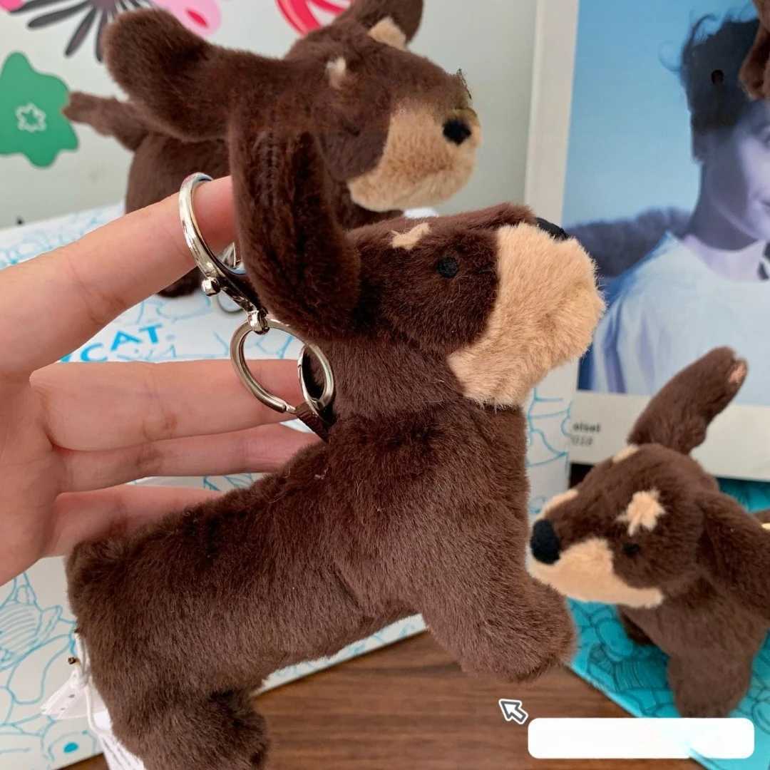 Otto Dachshund Dog Bag Pendant Cute Plush Doll Puppy Pendant Keychain with tags stuffed animal kawaiiXJ250524