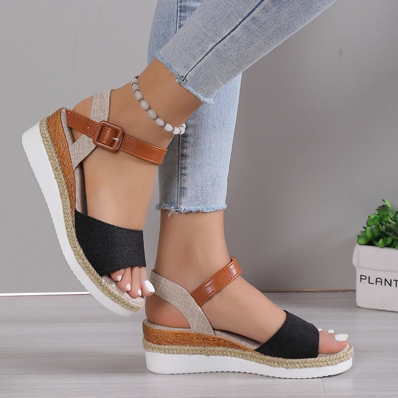 Shoes Sandals Women Summer Fashion Wedge Ladies Party Womens Plus Size Footwear Female 250526
