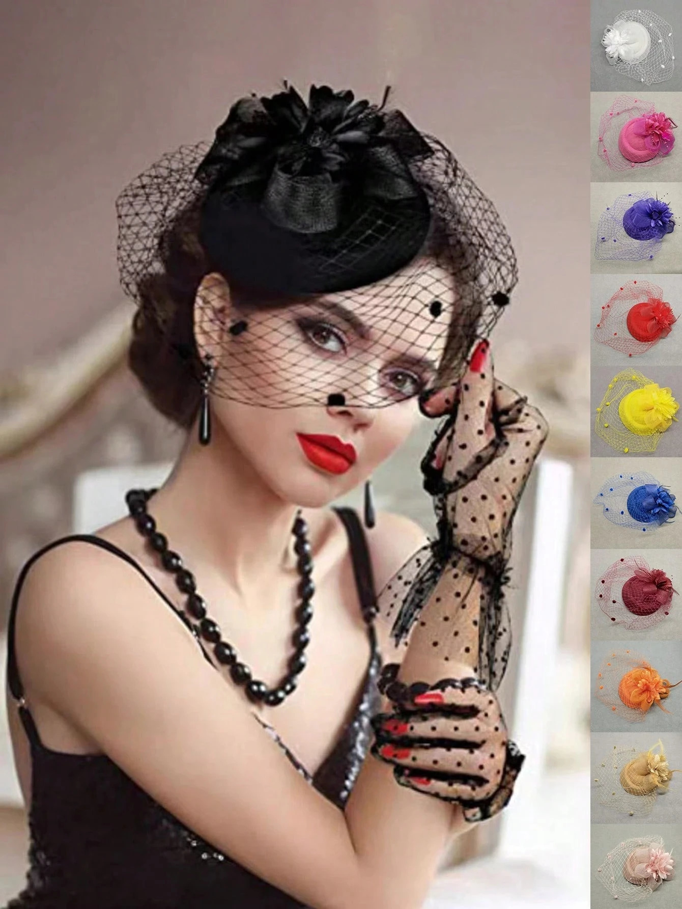 1 Pc Fascinators Hat Feather Headband Womens Fascinators Tea Party Headwear With Clip Derby Hat For Girls And Women 250520