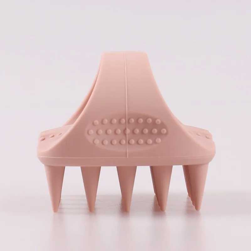 Silicone hair wash brush scalp massage silicone comb square thin hair wash brush R250526