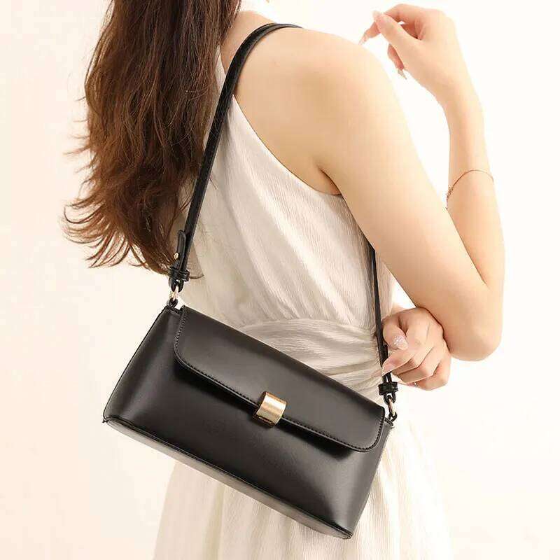 Women's 2025 New PU Leather Shoulder Bag Designer Handbags Fashion Crossbody Rectangular Bags for Woman