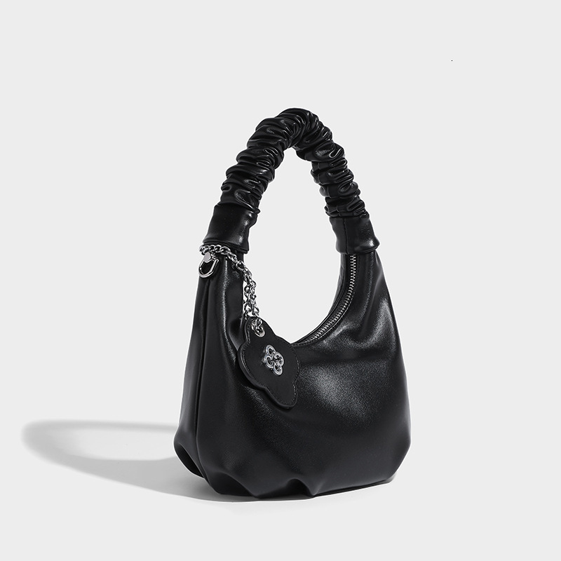 High-end Niche for Women Fashion 2025 New Single Shoulder Crossbody Summer Women's Handheld Pleated Dumpling Bag