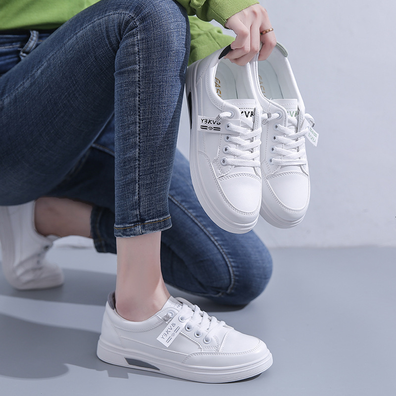 Ddmytiger Ddmytiger White Spring Autumn Women S Korean Edition Ins Low Top For Breathable Thick Bottom Casual Single Shoes D Outdoor Outdoor Shoes