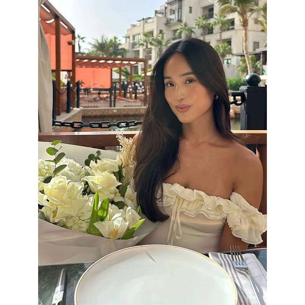 Sexy Off Shoulder Ruffles Women's Dresses Fashionable Lace Up Solid Slim Fit Long Dress Female Summer Beach Holiday Party