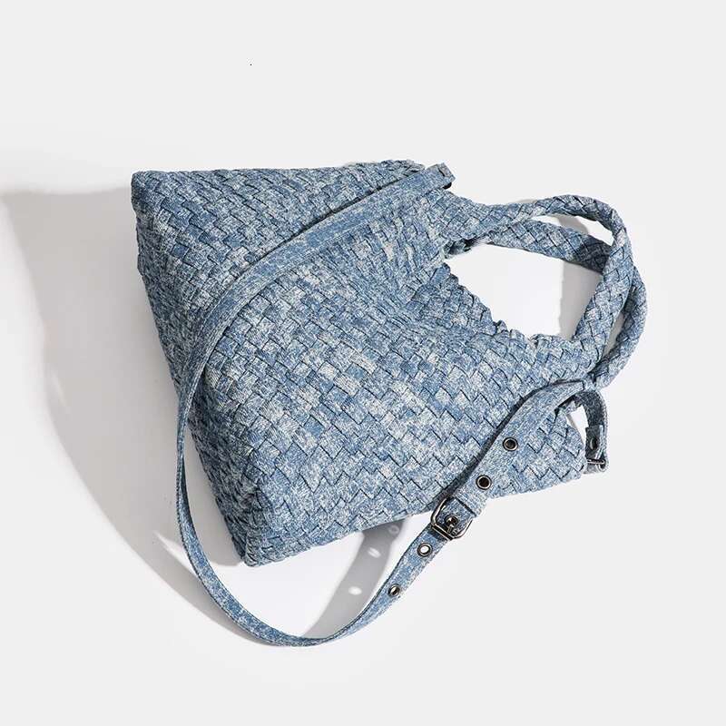 Women s handbag fashion Denim Shoulder Casual Tote Woven women shoulder bag bags