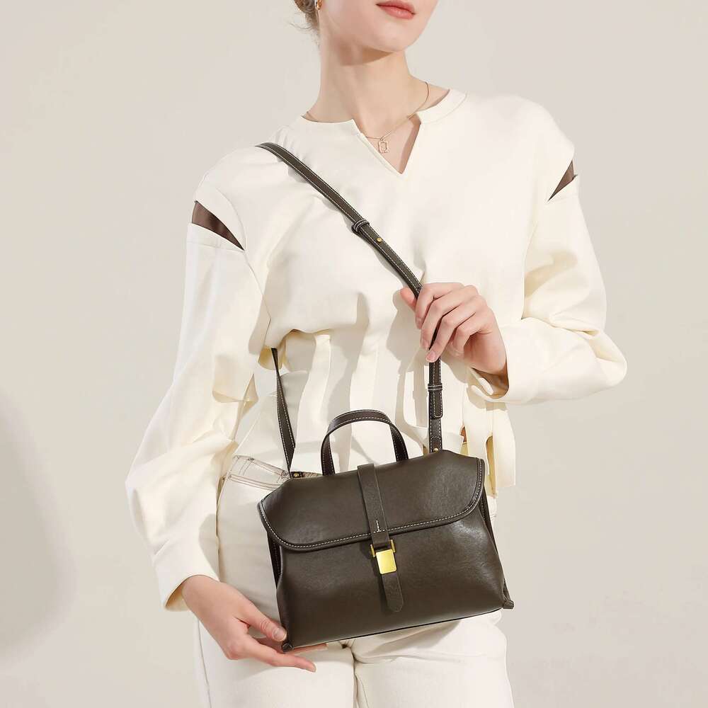 Genuine Leather Women's Handbags Designer 2025 Trend Women Shoulder Bags High Quality Cowhide Crossbody Messenger Bag