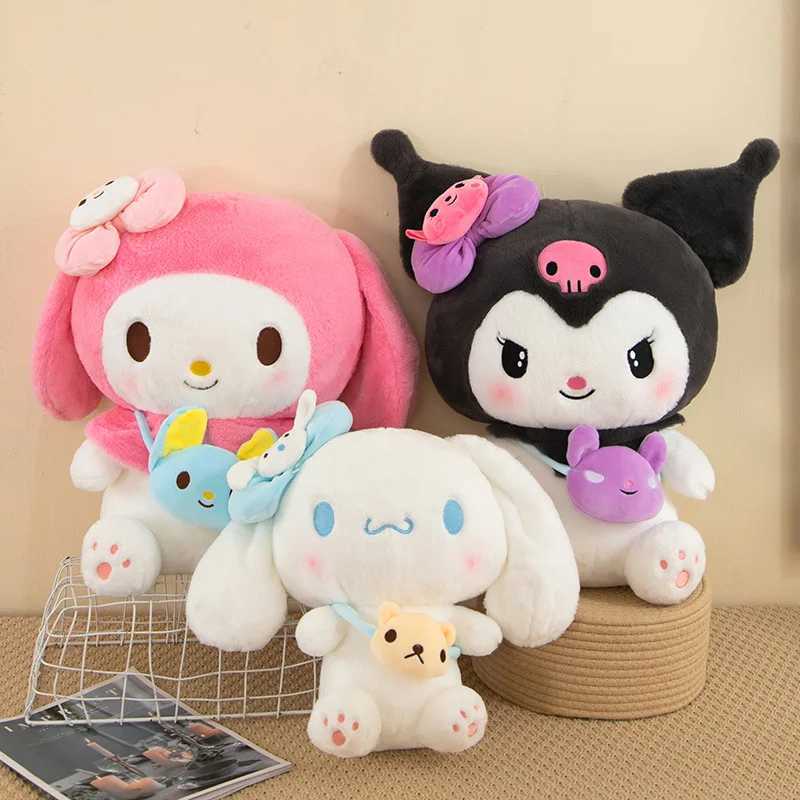 40/50cm Sanrio Kuromi My Melody Cinnamoroll Plush Dolls kawaii Soft Stuffed Pillow Anime Figure Cartoon Decor Kids Toys Giftsw250526