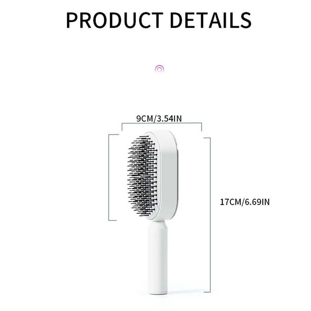 Airbag Massage Combs Self Cleaning Hair Brush Anti-static Wet Dry Curly Detangler Hairbrush Women Hairdressing Styling Hair Tool R250526