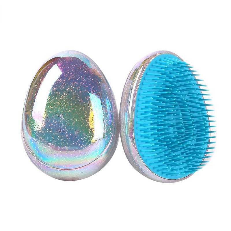Marbling Shape Glitter Straight Hair Brush Anti-knotting Hair Smoothing Combs Anti Static Massage Hairbrush Tangle Hair Care R250526