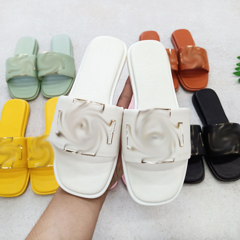 Leather One Slipper Women's Shoes Fashion Ladies Sandals Slippers