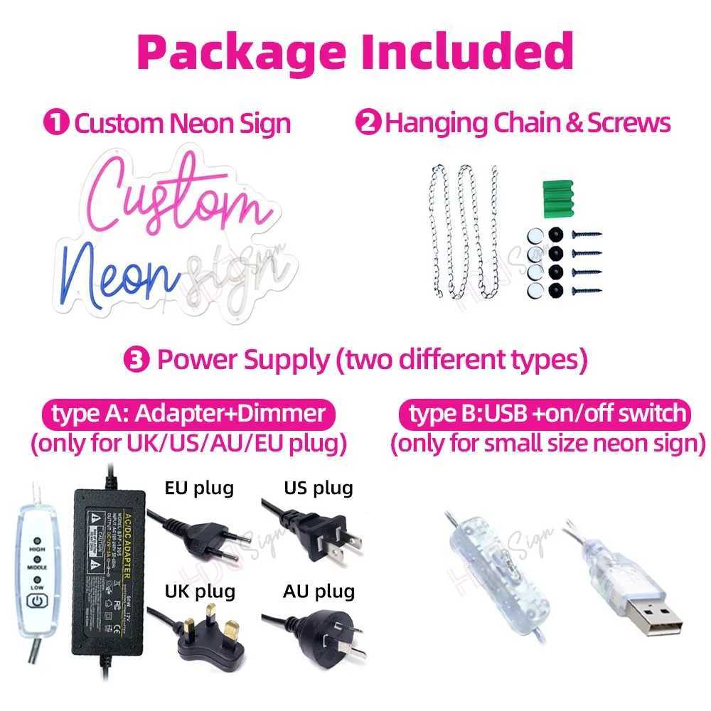 Custom Neon Sign Name Room Decor Wedding Bar Party Shop Business 3D Acrylic Signs Beauty Salon Studio Birthday LED Lights W250526