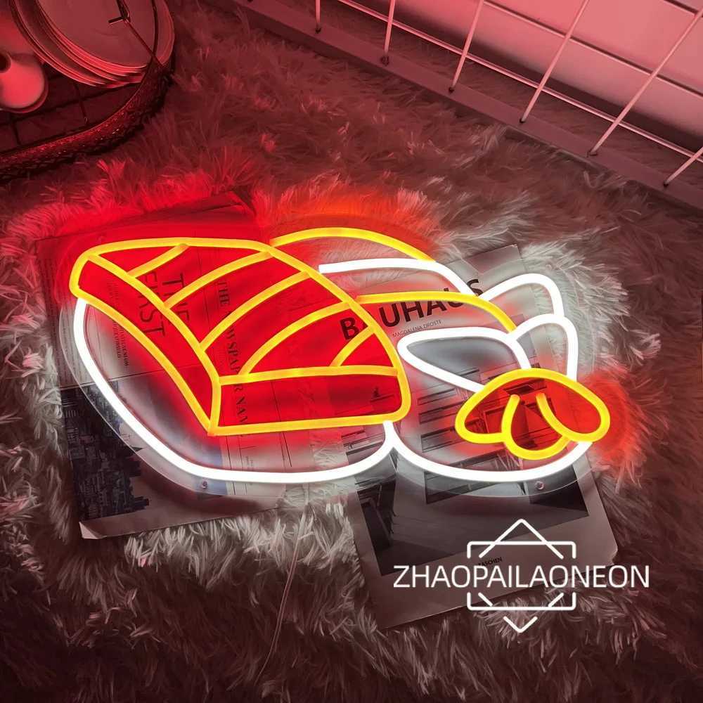 Sushi Neon Sign LED Lights Japanese Food Shop Restaurant Neon LED Sign Dining Room Decor Wall Hanging Neon Light Signs USB W250526