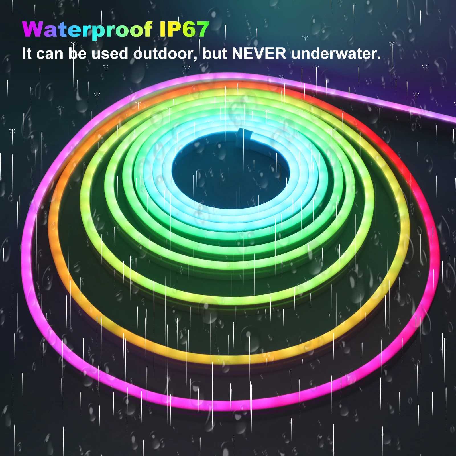DC 12V 24V WS2811 RGBIC Dream Color Neon Strip Light Waterproof 1M 3M 5M 10M Home Decor Flexible Ribbon Tape Rope LED Strip W250526