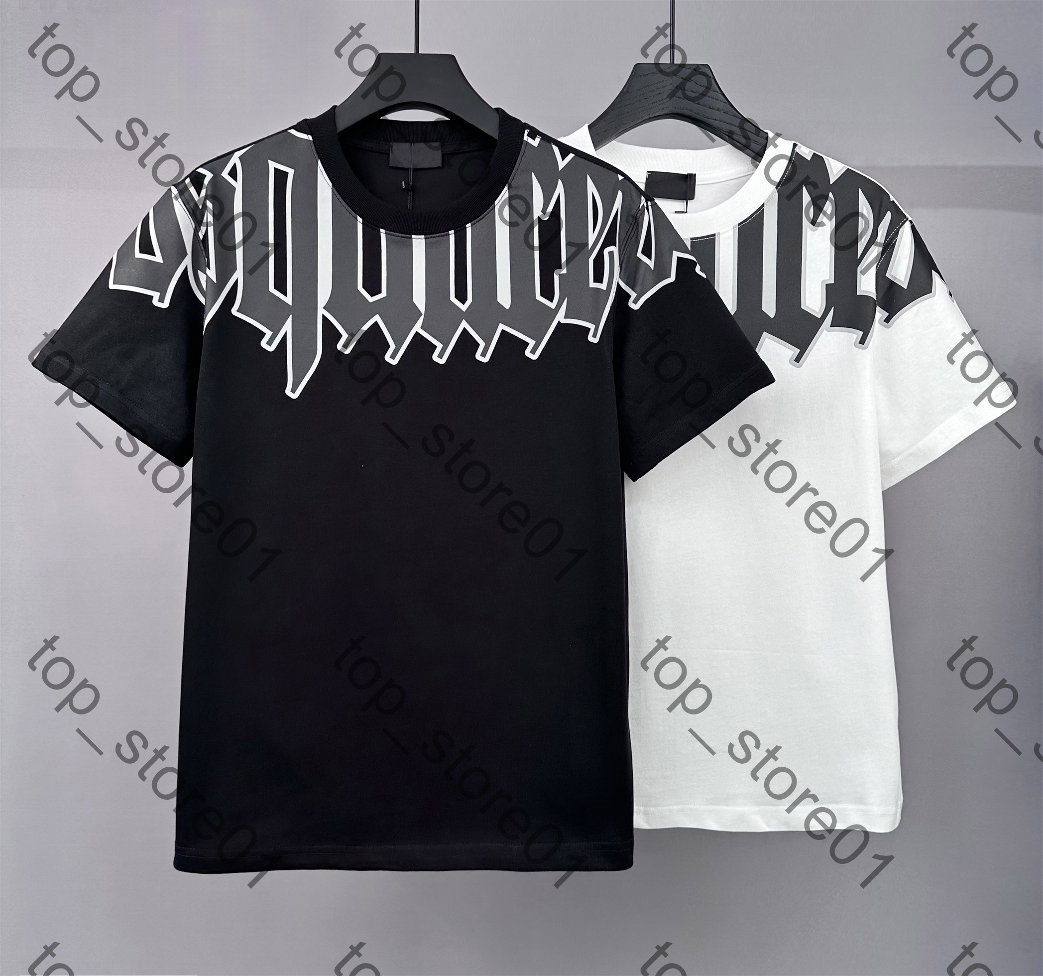 Designer T Shirts Mens Plus Size T Shirts 2025 European and American Summer Fashion Casual Shirts Men Black White Short Sleeve Classic Printed Letter graphic tee