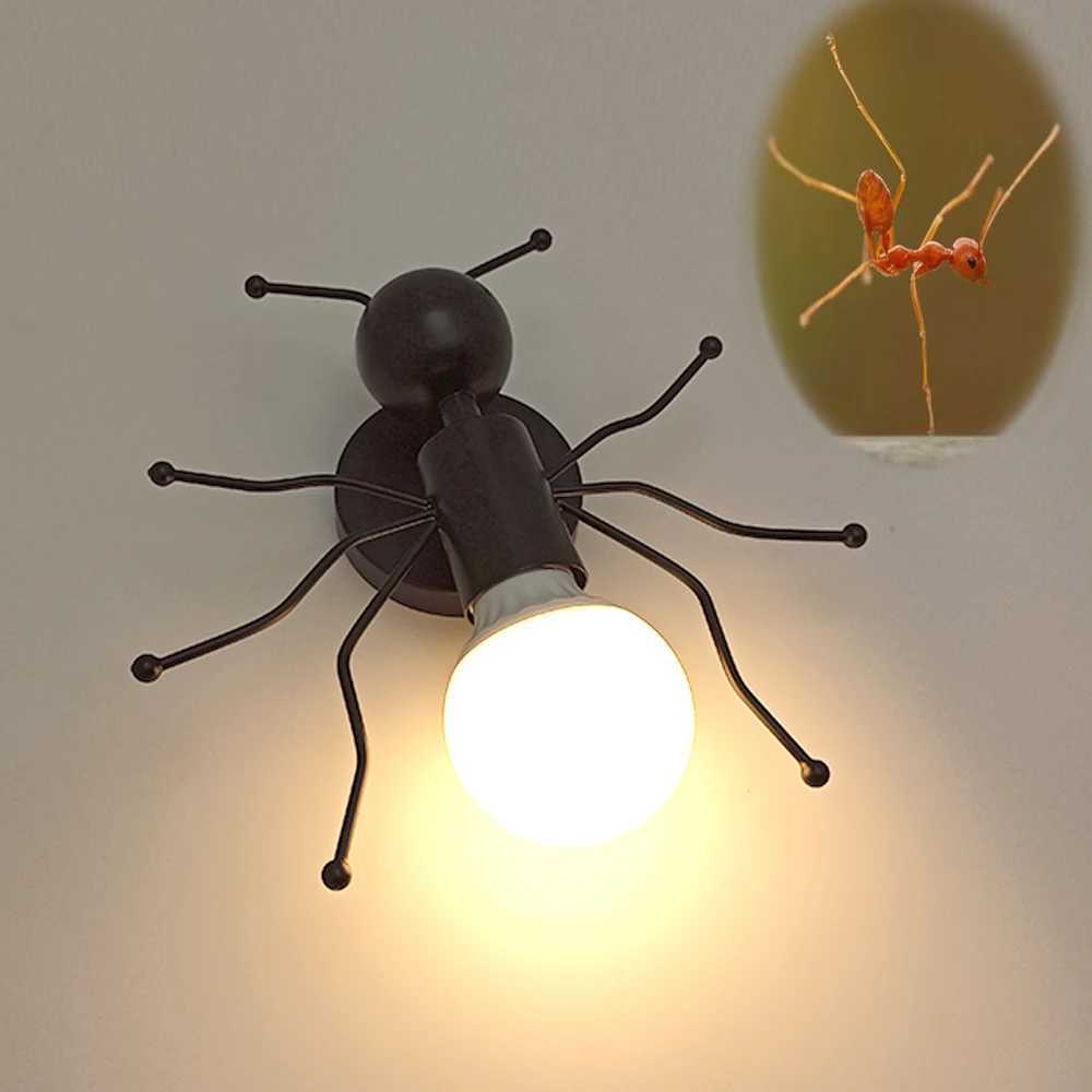 Modern LED Wall Lamp Nordic Cartoon Doll Wall Lights American Creative Metal Robot Sconce for Kids Baby Room Living BedroomXJ250526