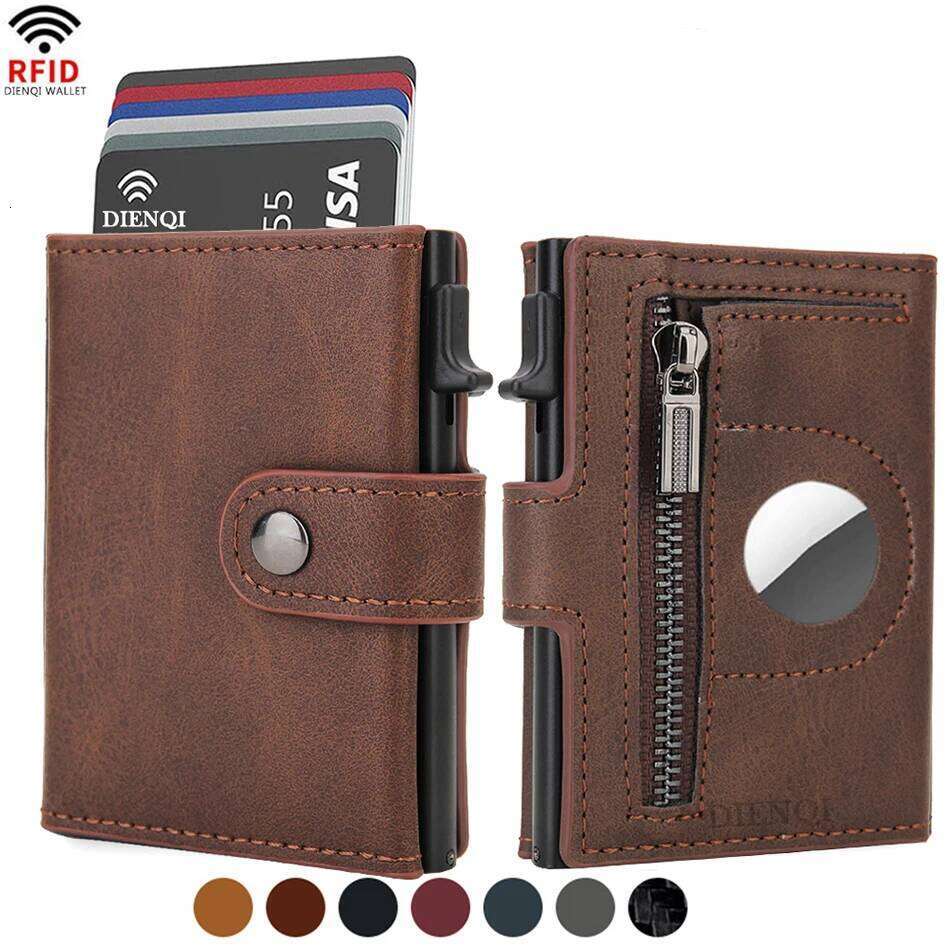 Anti Theft Credit Card Holder Airatg Men Wallet Bank Cardholder Case Rfid Minimalist Wallets for Airtag Air Tag Tracker Choice