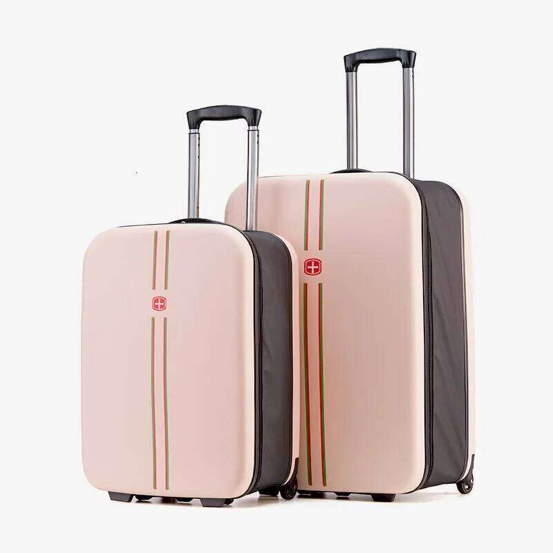 folding trolley case, 20-inch 24-inch lage for business trips, traveling, lightweight and foldable suitcase