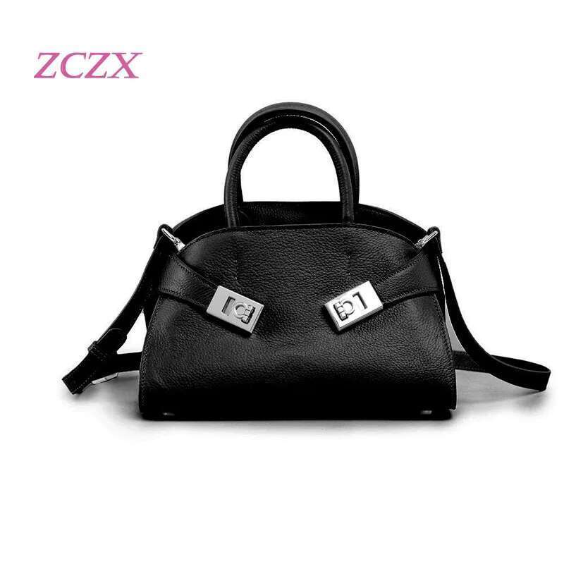 High Quality Women's Handbag Fashionable Commuting Genuine Leather Large Capacity Single Shoulder Crossbody Bag