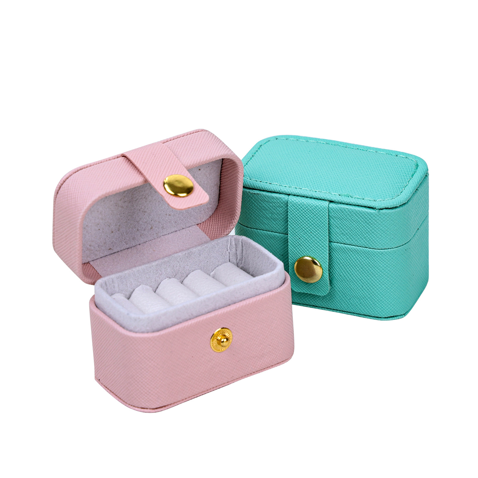 Portable PU Leather Jewelry Case for Travel - Compact and Sturdy