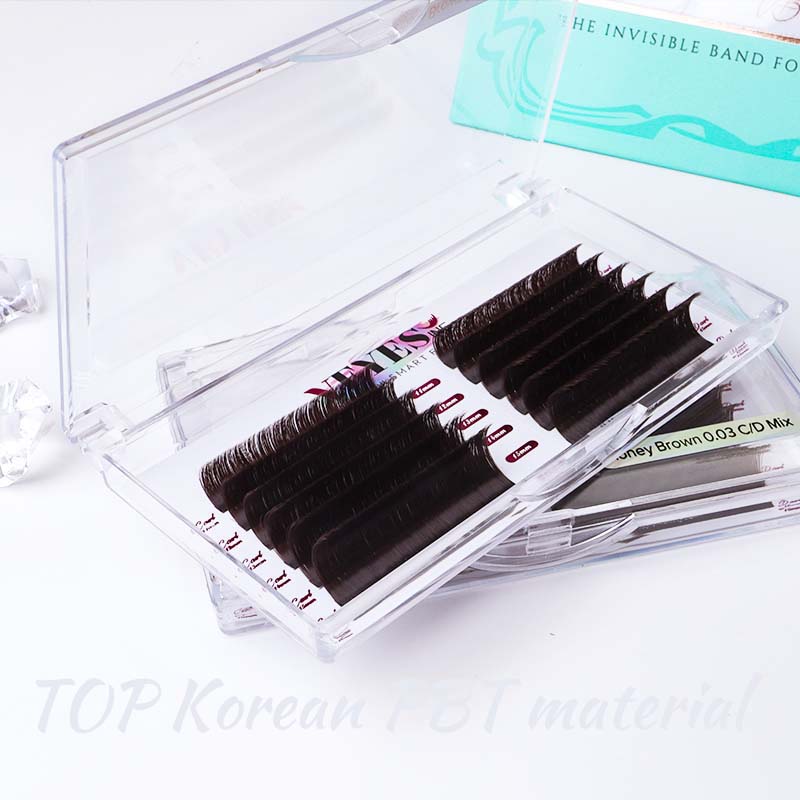 VEYES Handmade Velvet Lash Trays CD Fluffy C D Curl Matte Black Volume Customizable Korean PBT Lash Extensions Synthetic Mix