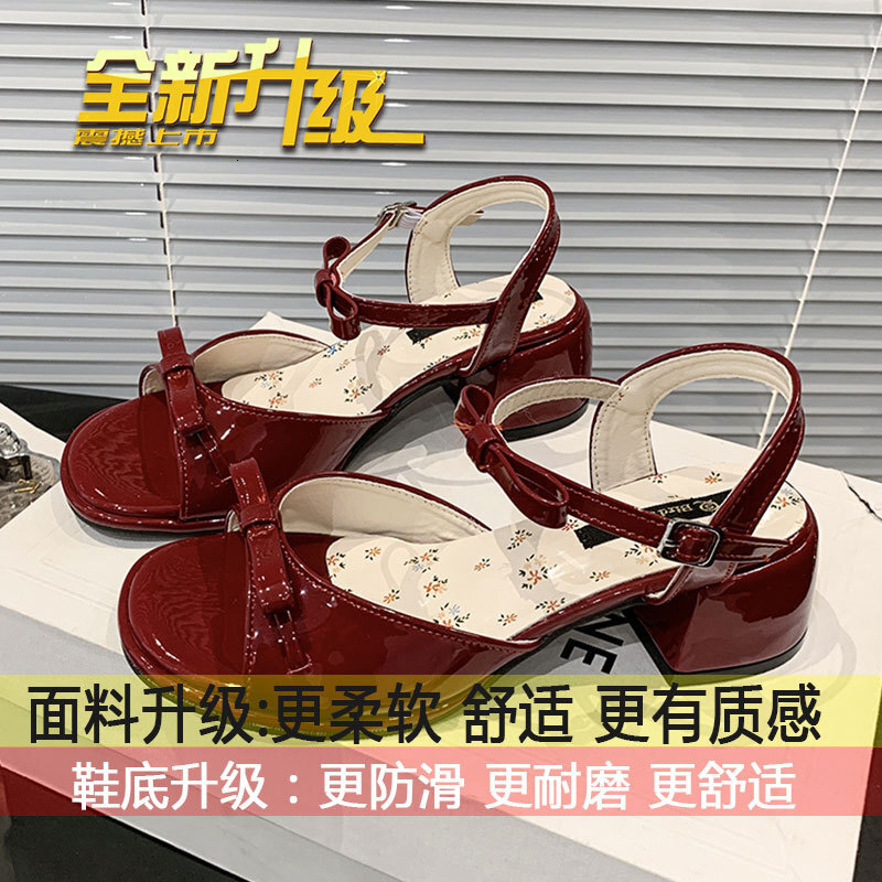 Versatile Fairy style Sandals with Skirts for Women, 2025 New Summer Collection, Short, French Thick High Heels Sandals for Women Casual Shoes Ddmysat