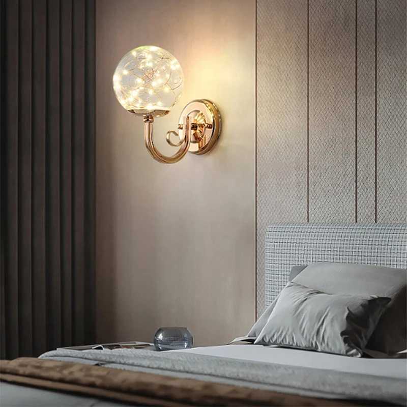Modern LED Glass Starry Wall Light Lamp Fixture Lustre Bedroom Study Living Room Decor Home Appliance Lights AC85-260VXJ250526