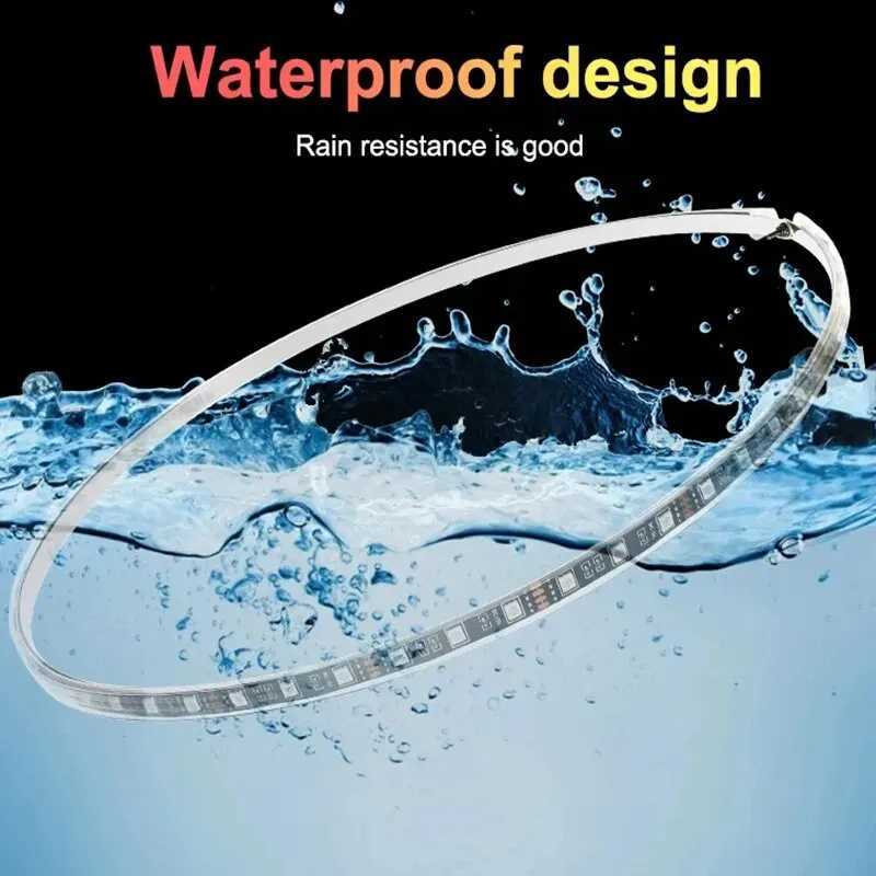 Car Hub Lamp RGB Kit Waterproof LED Strip Light APP/Remote Control Car Wheel Ring Neon Light Strip Colorful Adjustable Hub W250526