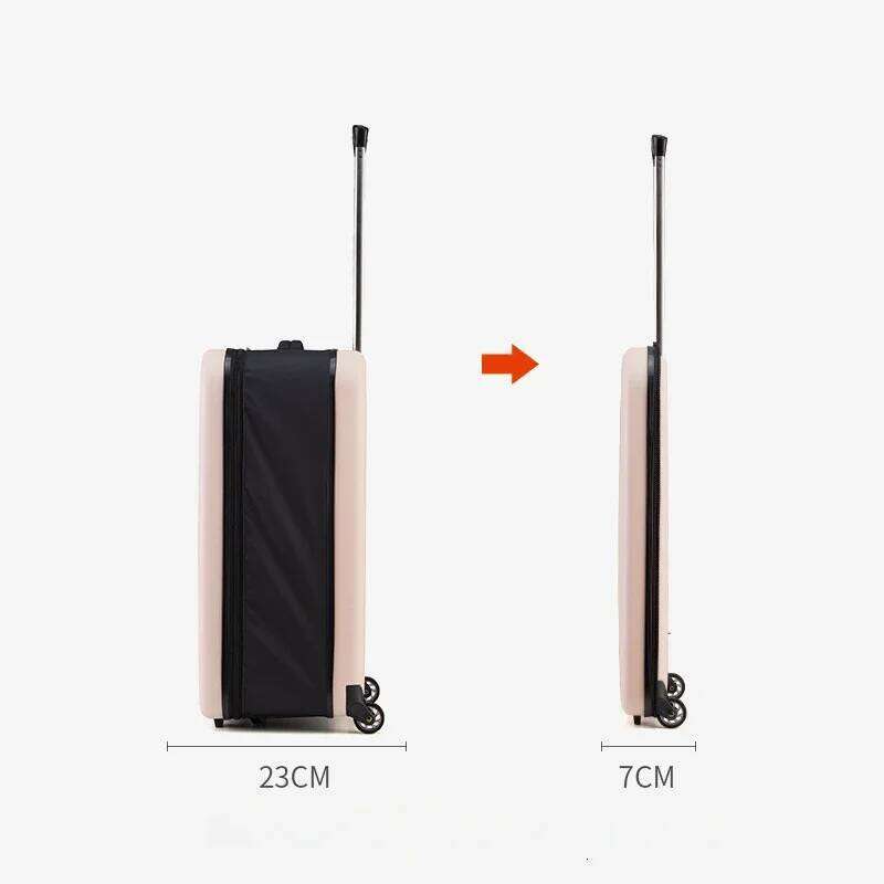 folding trolley case, 20-inch 24-inch lage for business trips, traveling, lightweight and foldable suitcase