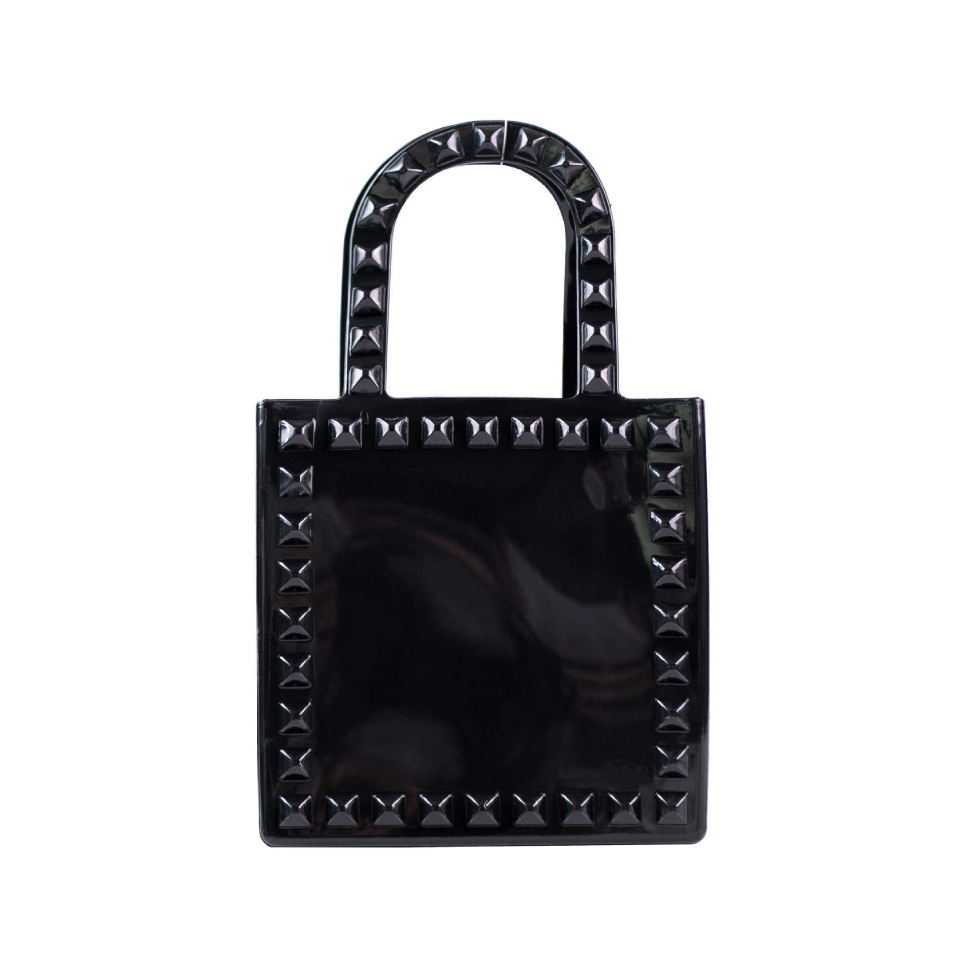 Pvc Jelly Bag Fashion and Versatile Rivet Vegetable Basket Durable and Easy to Wash Summer Womens Handbag