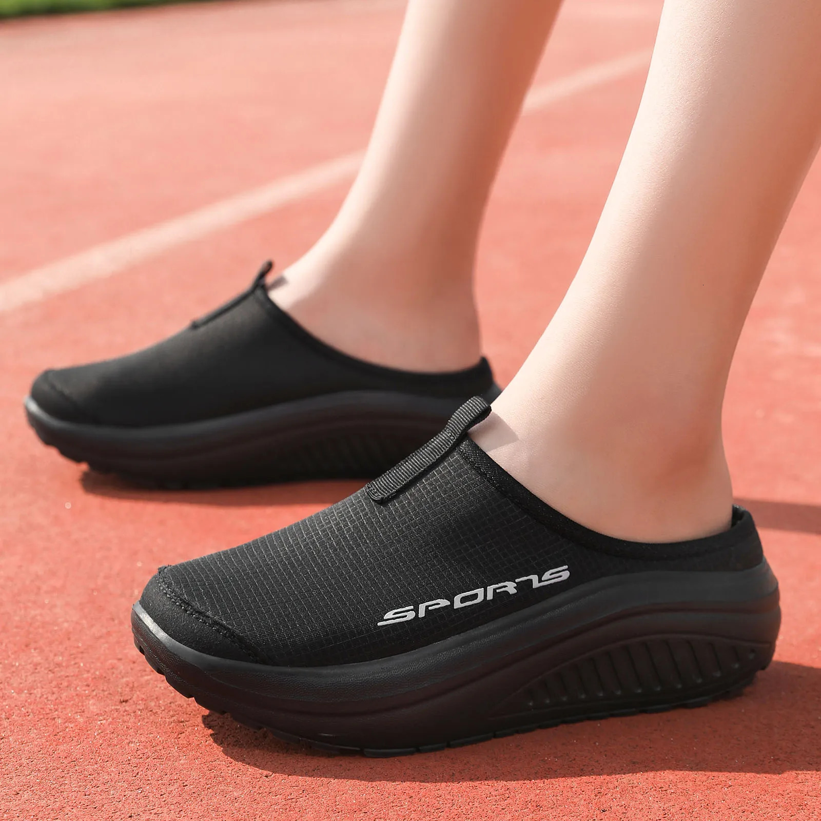womens slippers personality half fashion casual shoesPlatform shoes light and comfortable antislip wear 250526BJ - view 3
